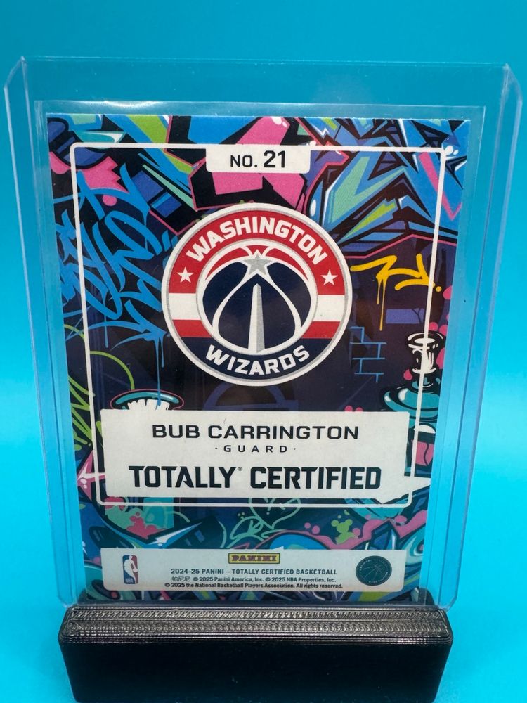 Bub Carrington Totally Certified 2024 Graffiti RC Washington Wizards