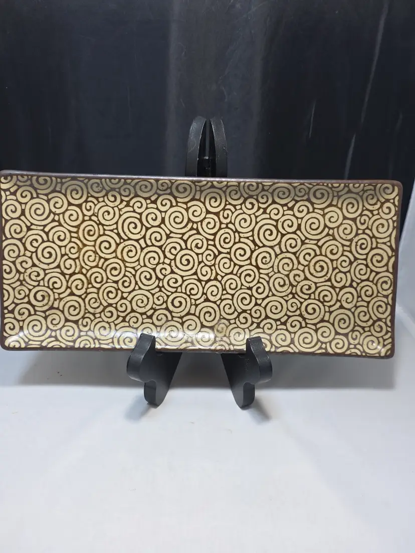 Vintage Sound Collection Japan Rectangular Sushi Serving Tray 11x5 (JQ)