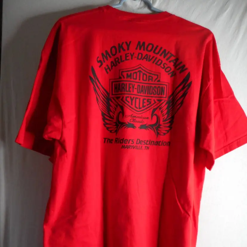 Harley Davidson Smokey Mountain Maryville TN location T-Shirt Tee Double Sided