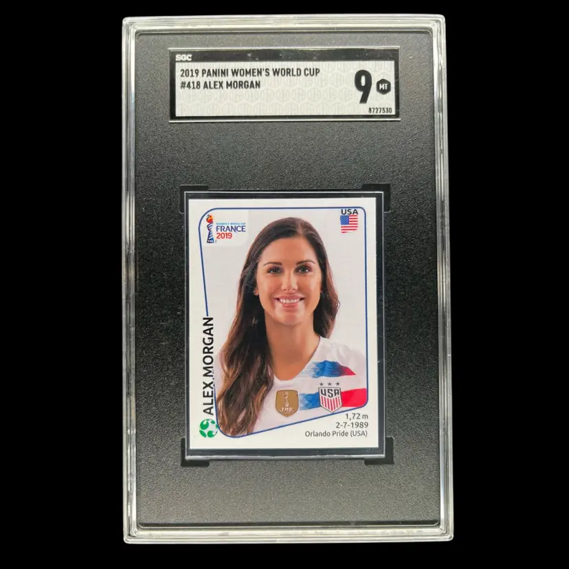 Alex Morgan 2019 Panini Women’s World Cup Sticker USWNT SGC 9 Soccer Card