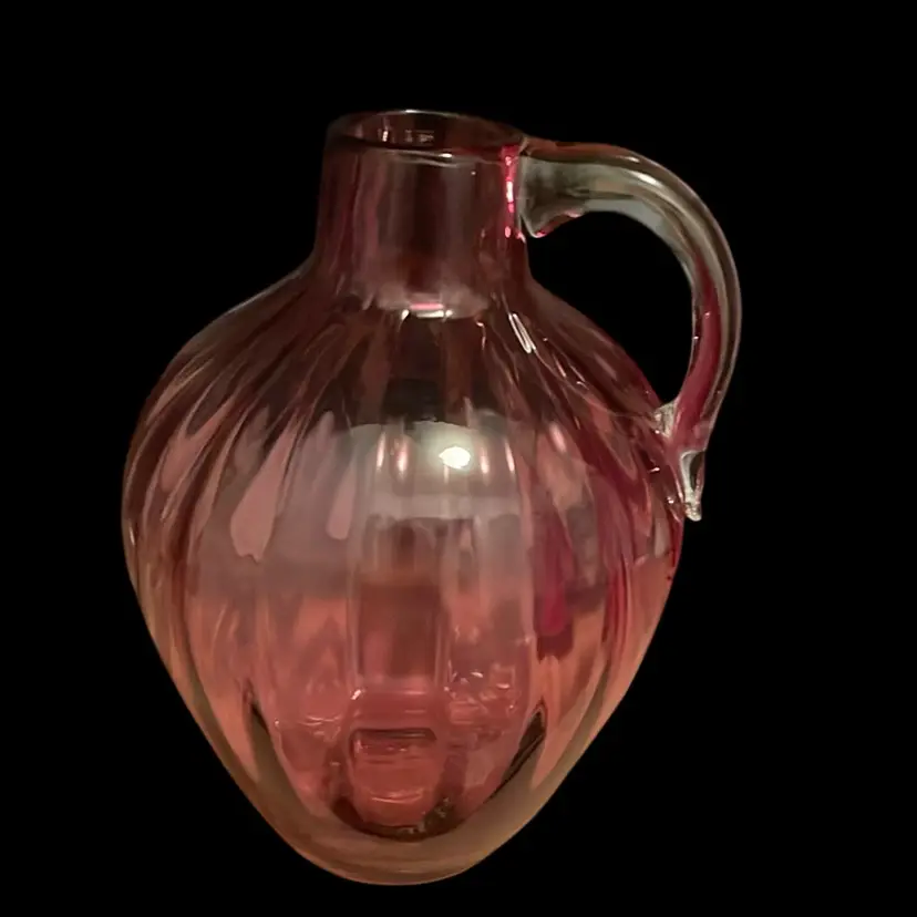 Pilgrim Hand Blown Glass Pitcher With Handle