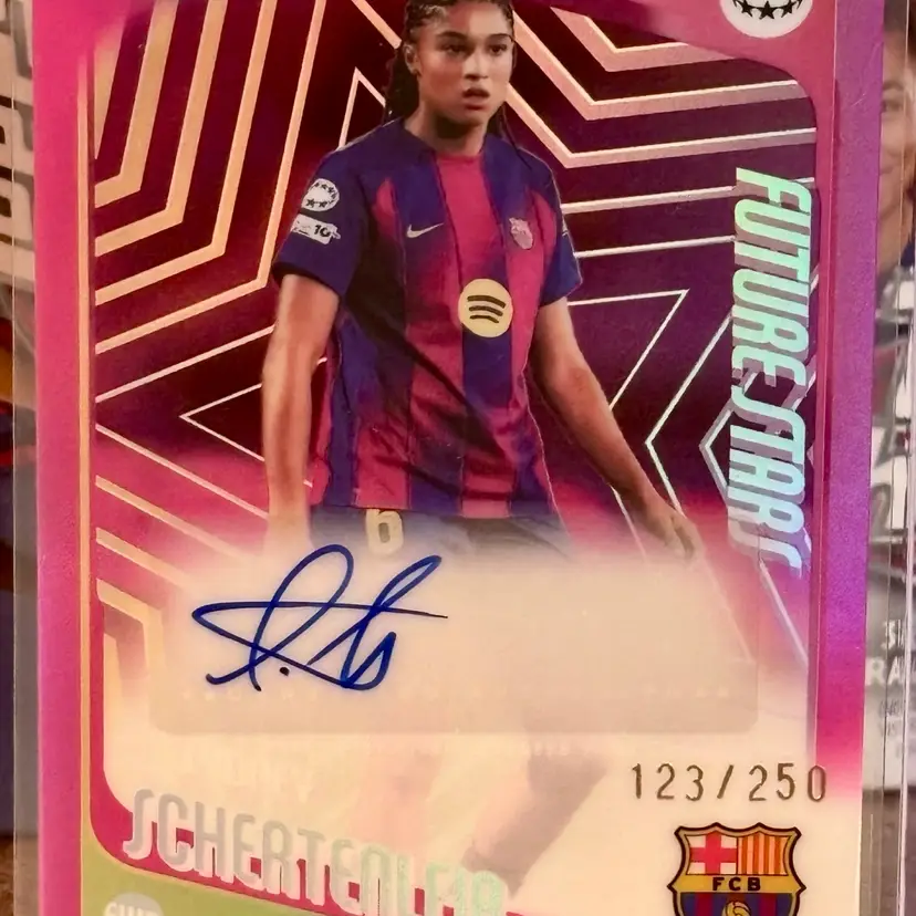 Sydney Schertenleib 2025/26 Topps Chrome UWCL Future Stars Autograph Pink /250 Barcelona Switzerland