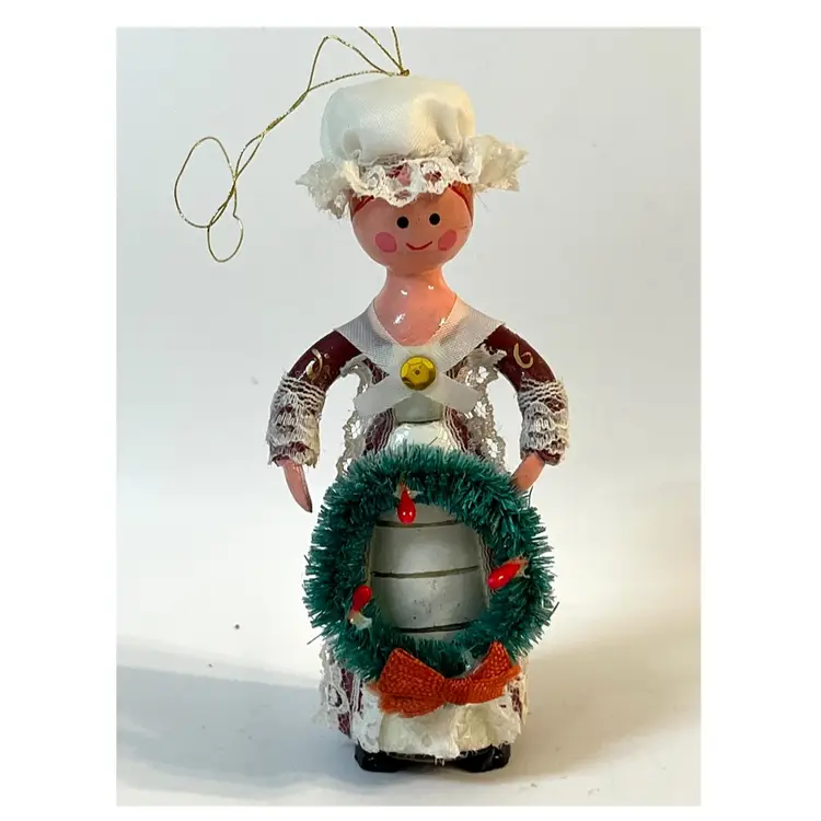 Sears, Roebuck and Co. Christmas Around The World Wooden Ornament Traditional America 3.8 in Height
