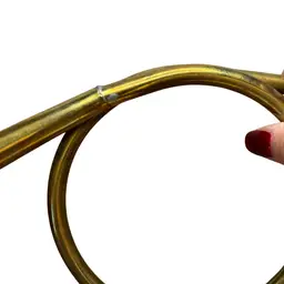 Made In India Vintage Brass Bugle Christmas Decoration @8 1/2x 5 1/2