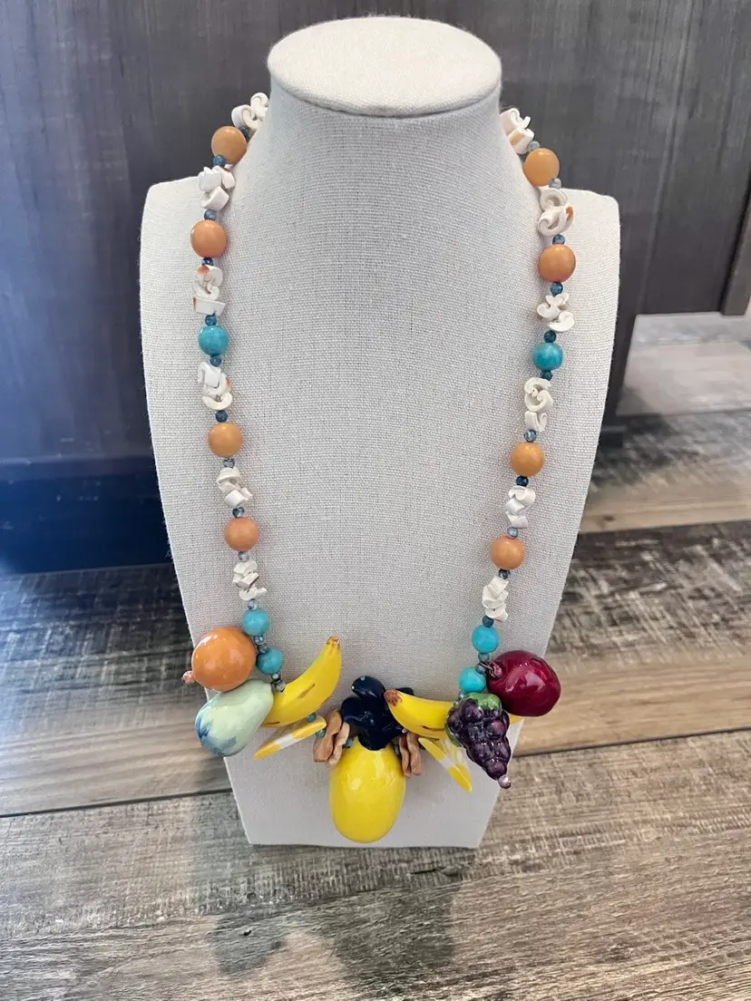 Vintage Fruit Salad Necklace