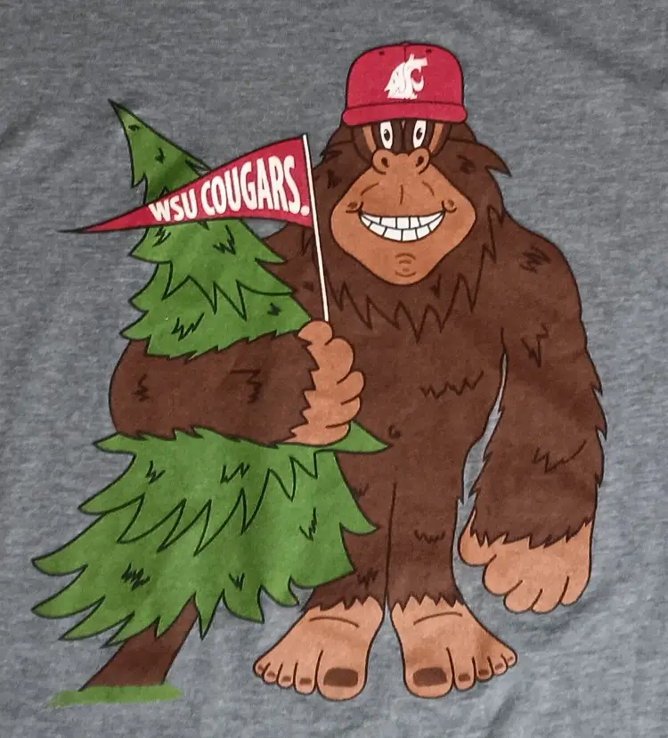 Washington State Cougars Sasquatch t-shirt NEW College Football sweatshirt hat