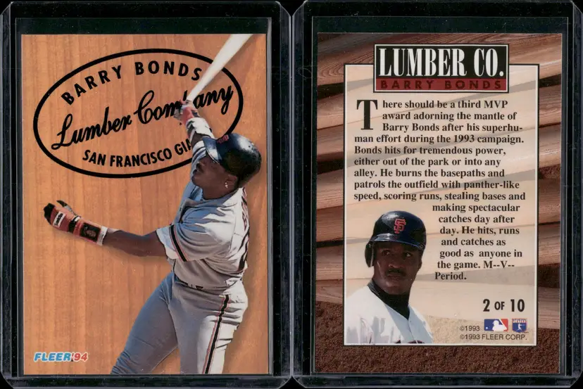 BARRY BONDS 14 Card Lot - Insert Heavy - Pirates & Giants MVP Years