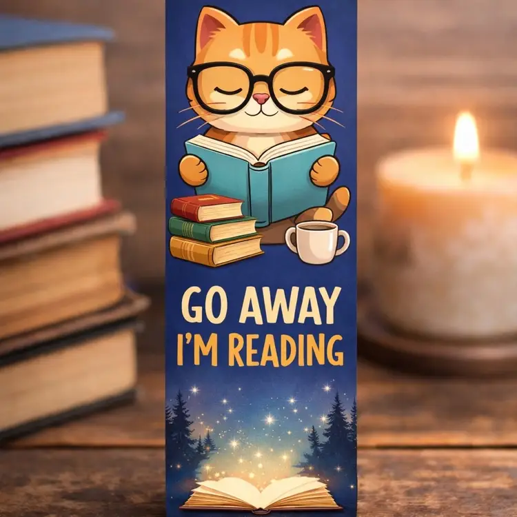 Book Mark - Laminated 25 Pack ($0.48 Each) Night Time, “Go Away I’m Reading”