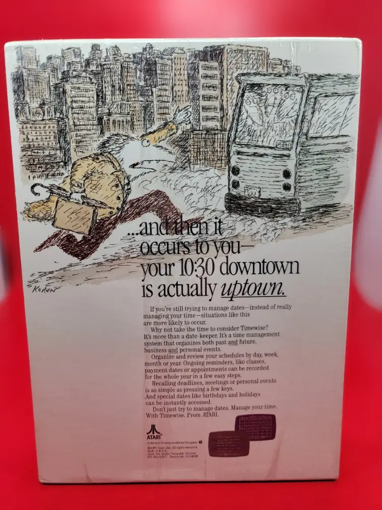 Vintage Atari 400/800 Timewise Time Management Program Computers 1982 New Seald