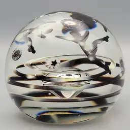 Elodie Holmes 1999 Signed Paperweight With Dancers