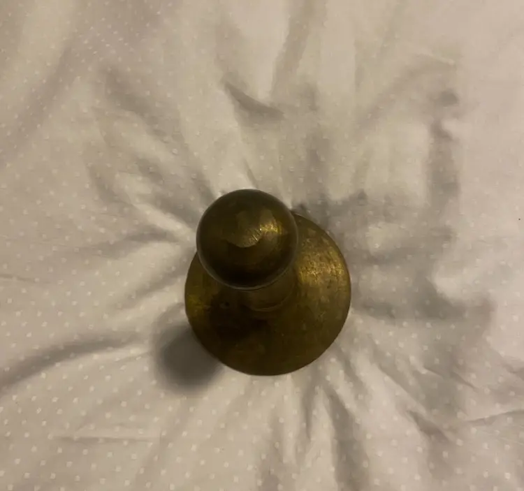 Vintage Brass Butcher's Meat Tenderizer Mallet Pounder Farmhouse Rustic Eclectic Retro