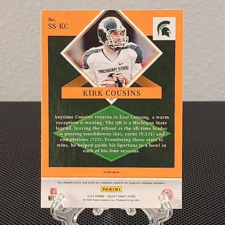 Kirk Cousins 2022 Select Draft Picks Select Stars Prizm - MSU/Falcons