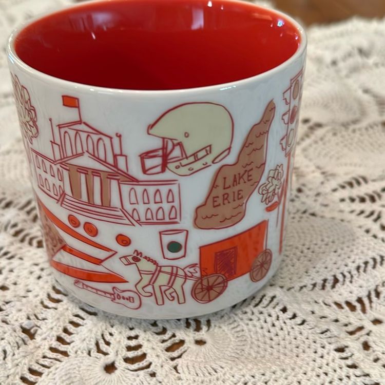 Vintage Starbucks Ohio "Been There Series" mug from the "Across the Globe Collection". Featuring scenes From the state of Ohio.
