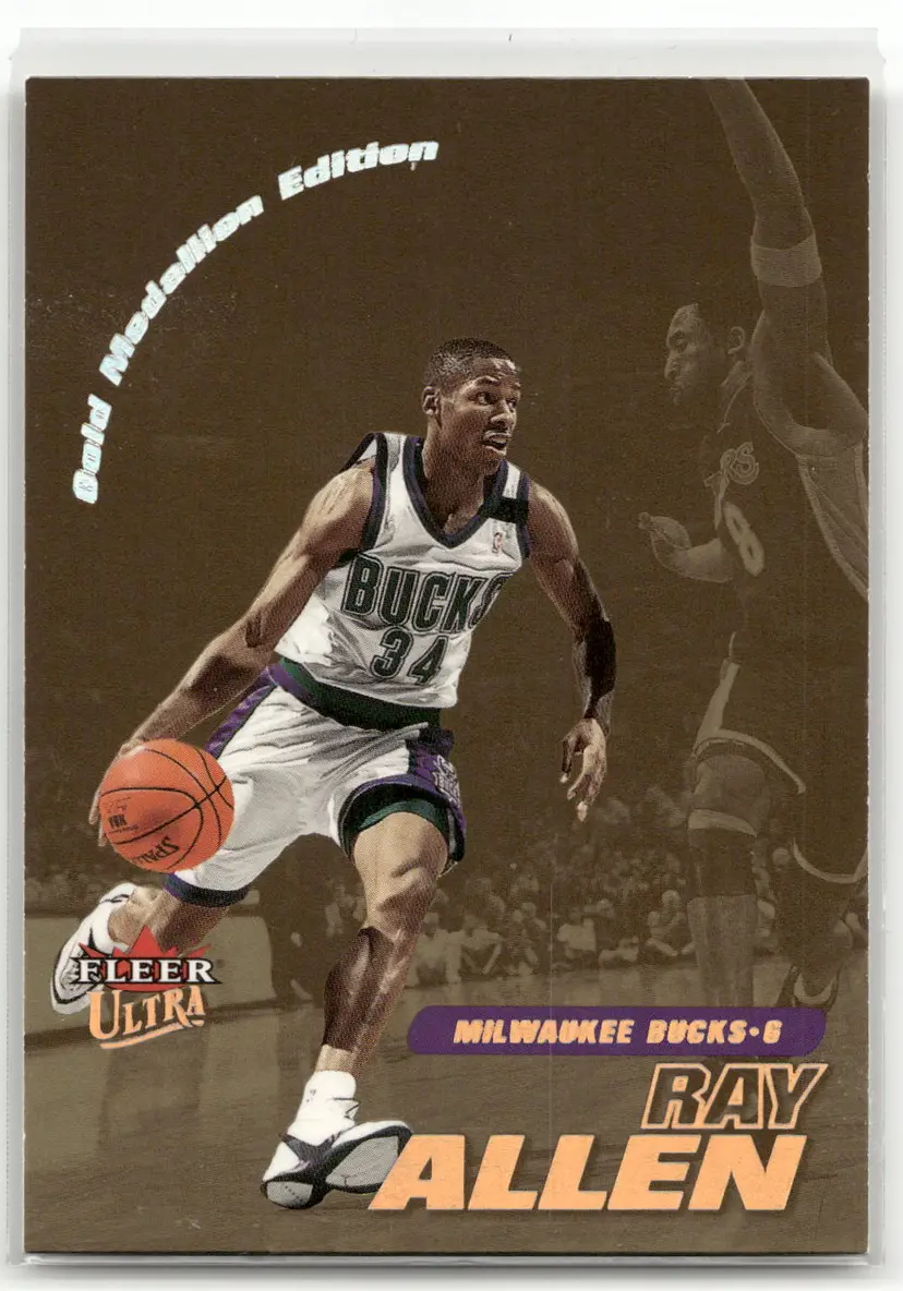 2000-01 Fleer Ultra Gold Medallion Ray Allen Milwaukee Bucks #162G Gold