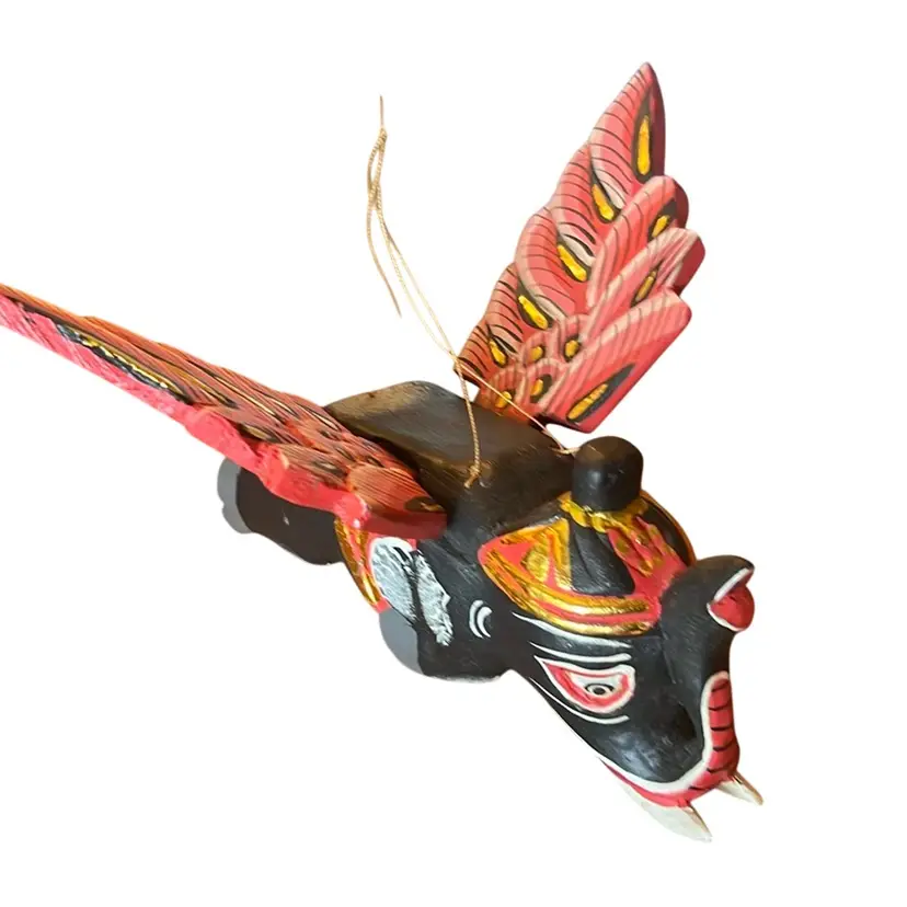 Flying Wooden Elephant from Bali 9.5”