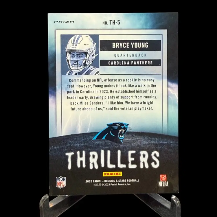 Bryce Young 2023 Rookies & Stars Thrillers Red Prizm XFactor Carolina Panthers