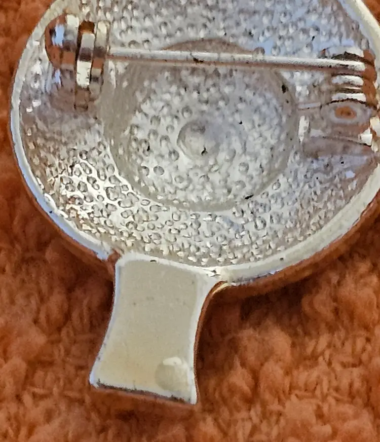 Adorable Vintage Pink Sparkly Pig Brooch Pin