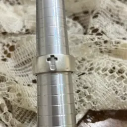 Silvertone Cross Ring