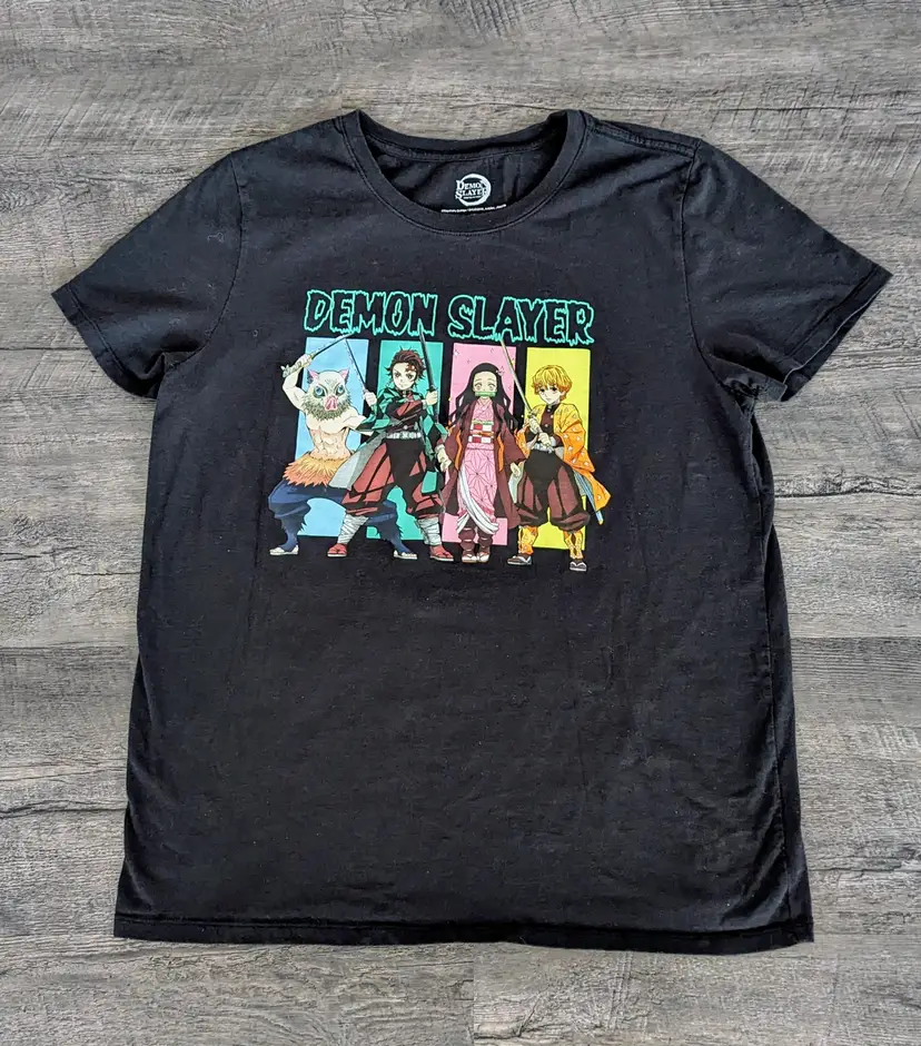 Anime Demon Slayer KIMETSU NO YAIBA GROUP PANEL T-Shirt Women's XL