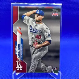 2020 Topps UK Edition Brusdar Graterol RC Red Parallel /5 Los Angeles Dodgers