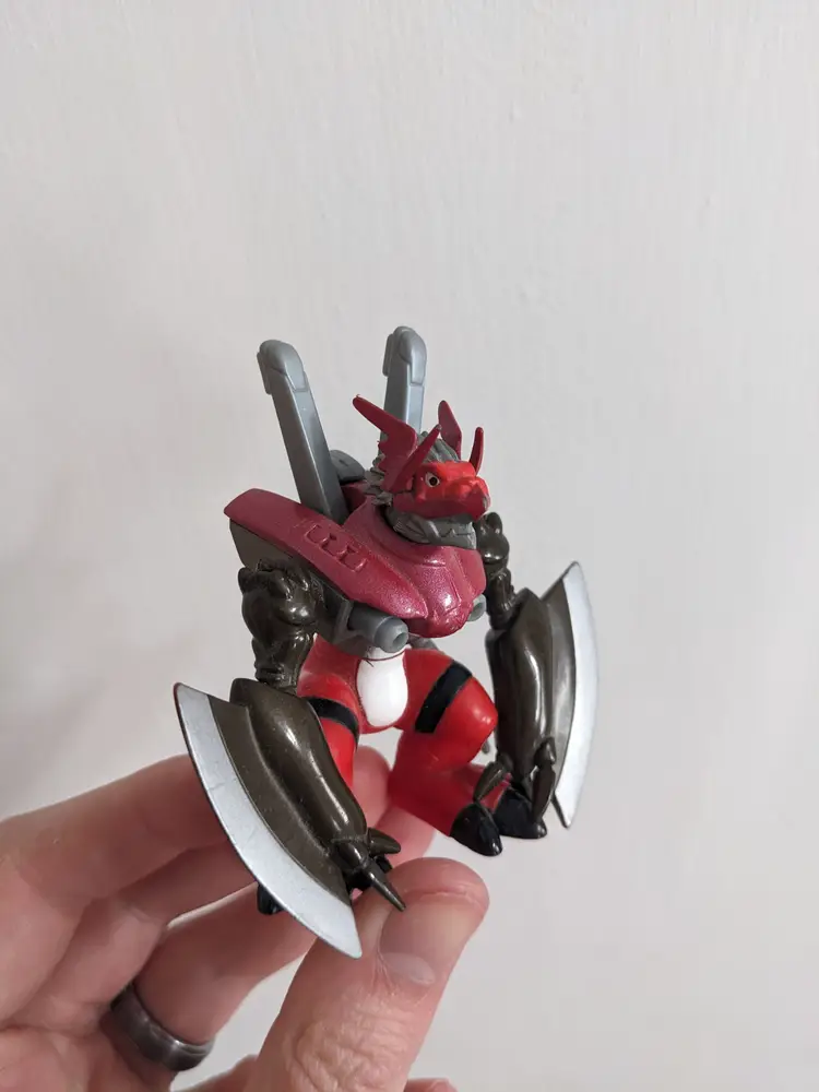 2001 Bandai DIGIMON Digi-Warriors WARGROWLMON Rare  3” Action Figure no tail