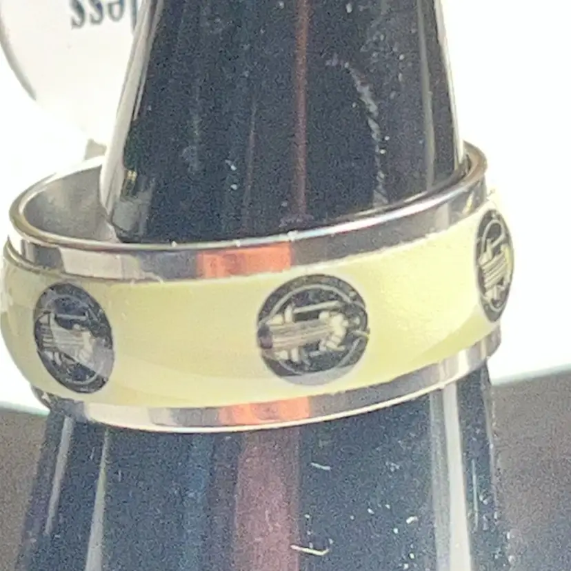 Stainless Steel Ring As Pictured Size 6