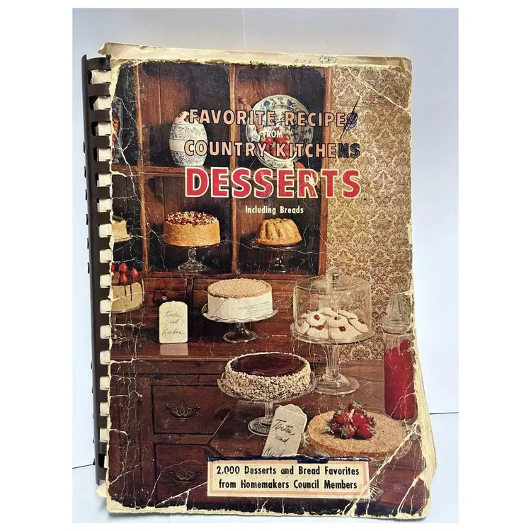 Vintage Cookbook Favorite Recipes from Country Kitchens Desserts 1967 Cookbook