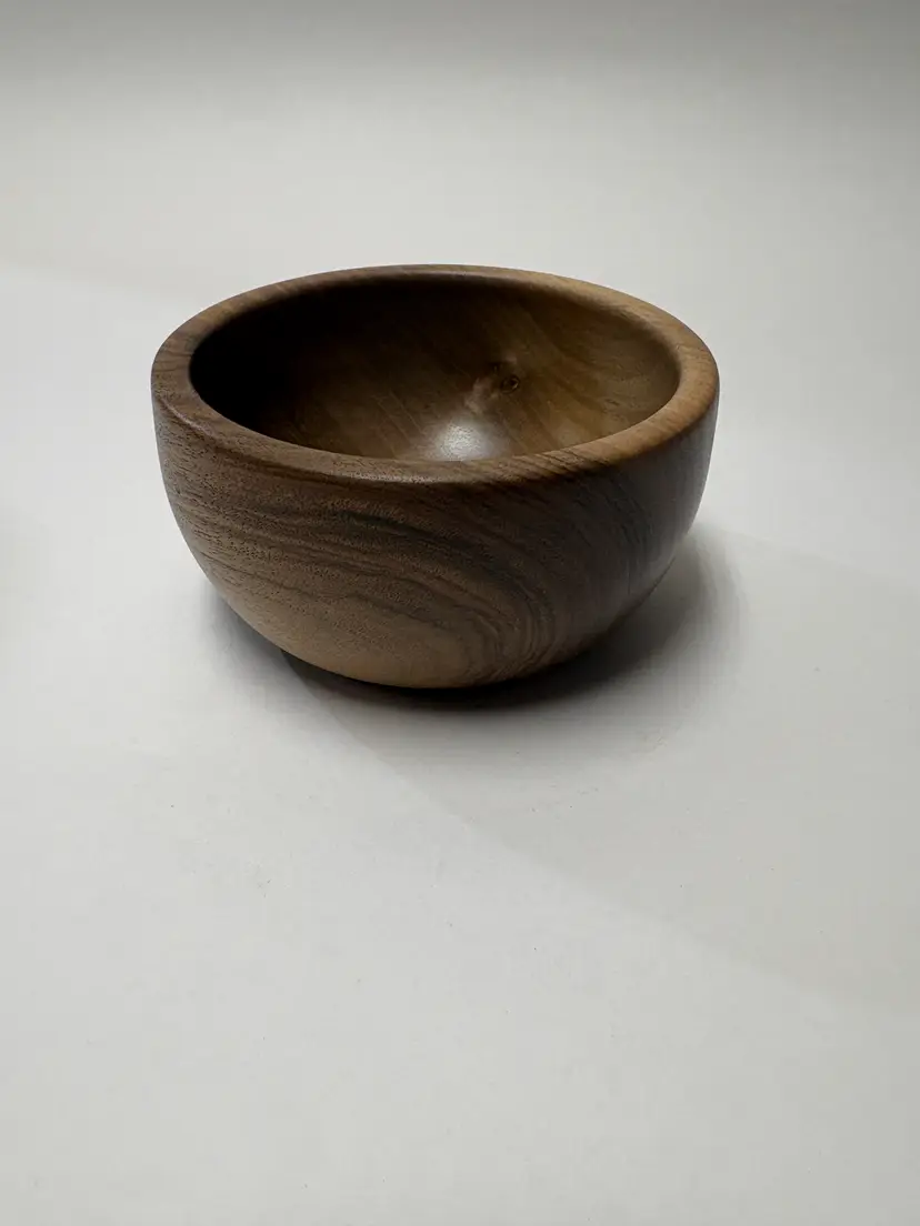 Hand-Turned English Walnut Single Serving Bowl