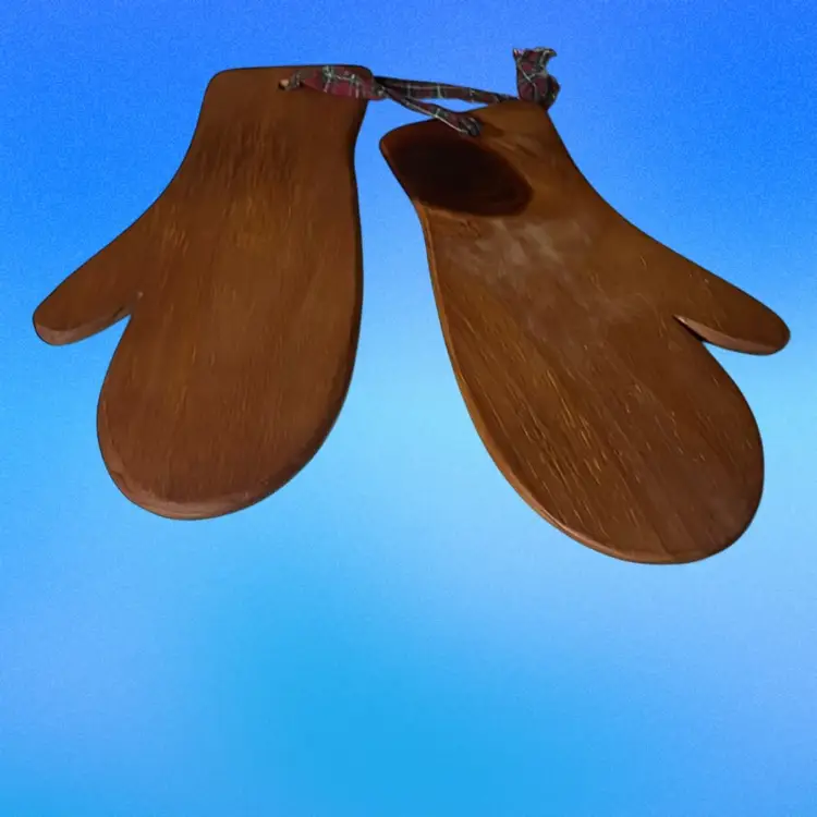 15. Vintage Pair Of Mittens, Stretchers Wooden