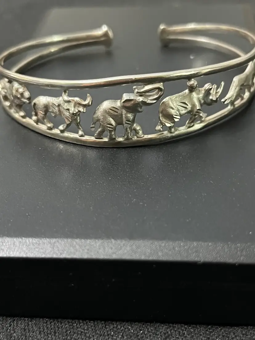 Sterling Silver Safari Animal Bracelet 14g