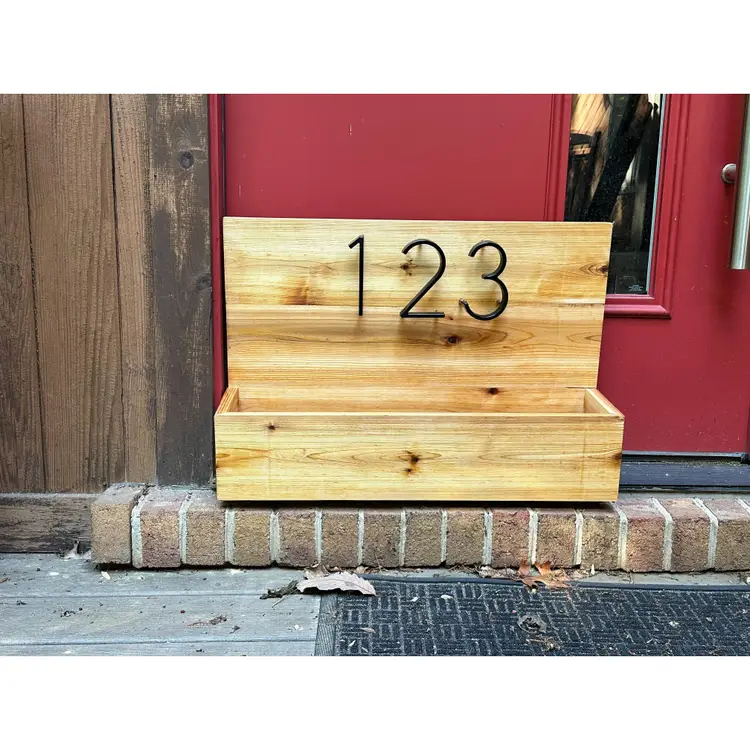 Custom Home Address/Planter Box