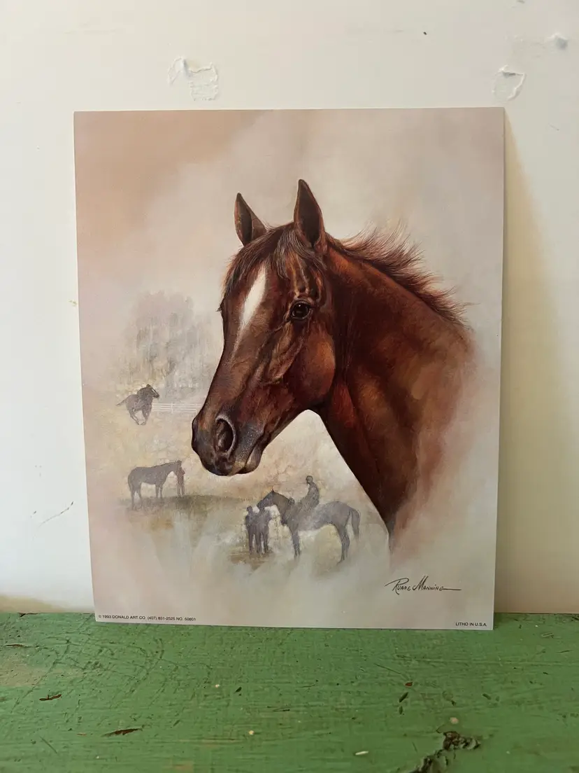 1993 Arabian Horse Ruane Manning Lithograph Western Art Print Donald Art Company.