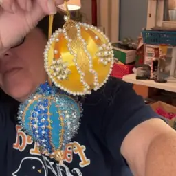 Vtg Beaded Ornaments