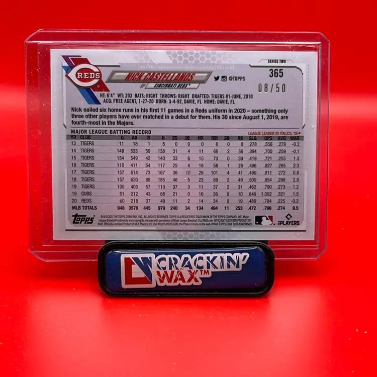 Nick Castellanos 2021 Topps Series 2 Mothers Day Pink Parallel 8/50 Cincinnati Reds