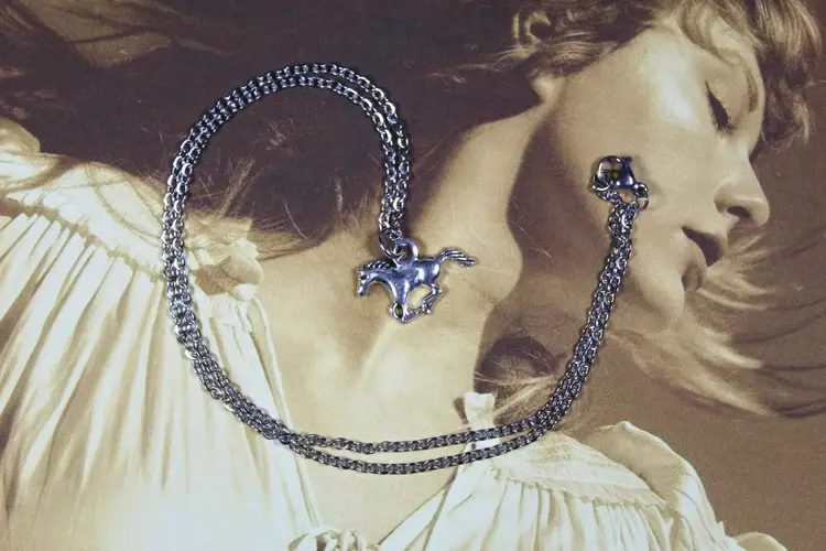 WHITE HORSE Fearless Silver Charm Necklace