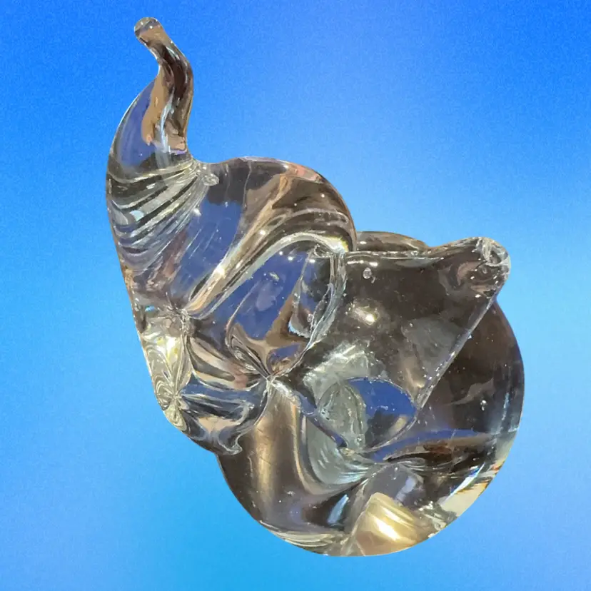 Art Glass Elephant Paperweight