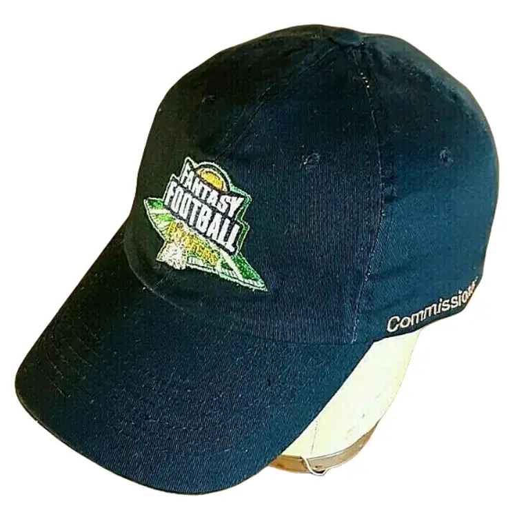 Vintage Hooters Fantasy Football Commissioner Black Baseball Cap Hat Adjustable 
