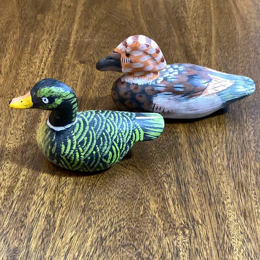 Wooden Ducks Hand Painted