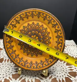 Made In Poland Carved Wooden Bowl
 6 1/4 Diameter  Couple Of Knicks On Edge