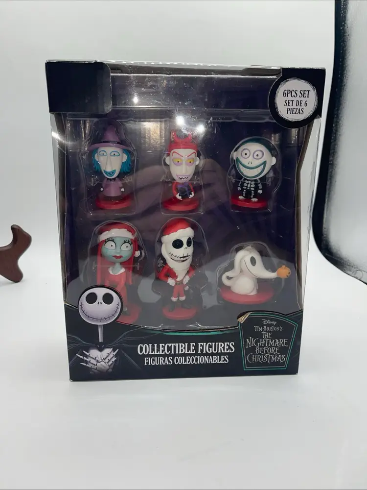 Nightmare Before Christmas Collectible Figures 6 Piece Set Holiday Figurines Ruz