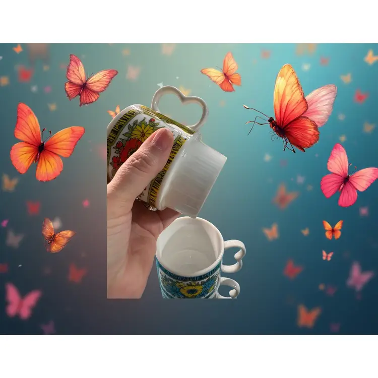 Retro MCM Coffee Cups Set Of 3 Japan