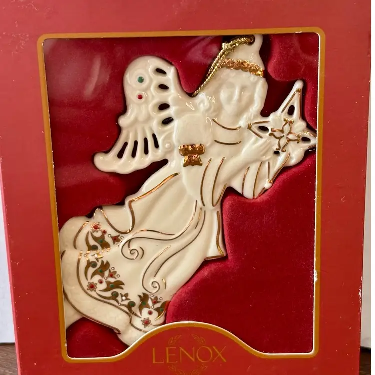 Lenox Porcelain New Old Stock Angel Ornament In Original Box