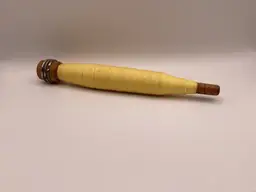 #44 Textile Spindle Bobbin Yellow Thread 8 & 3/4”