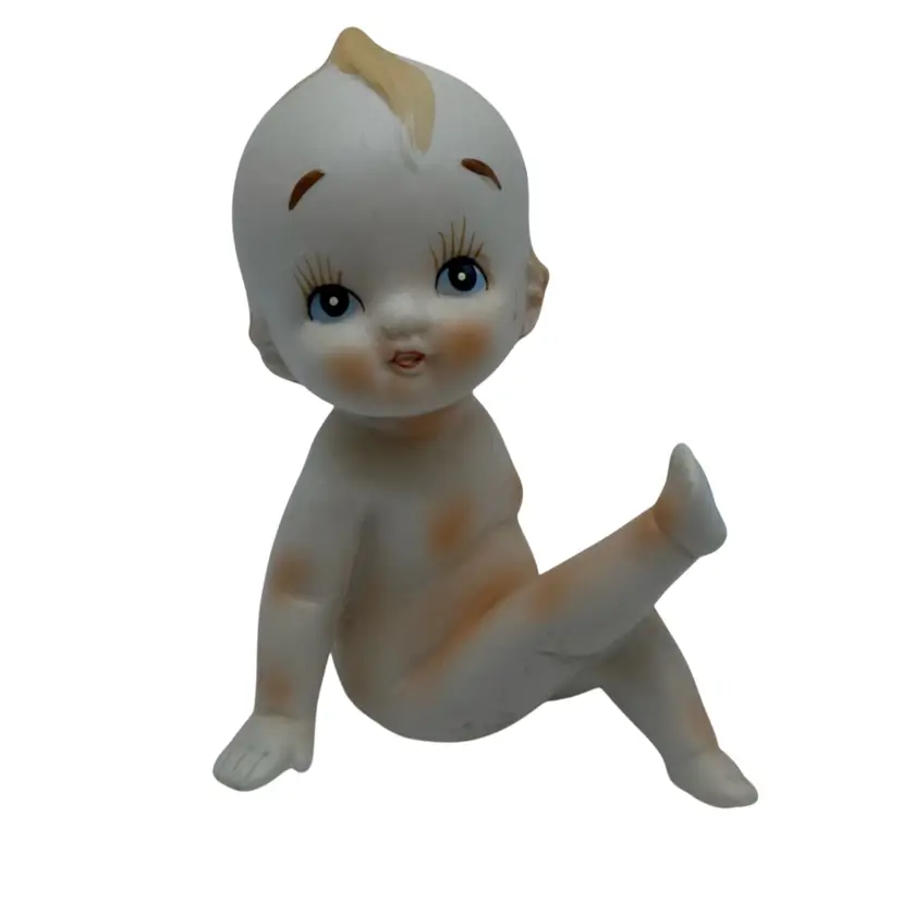 #5005 Vintage porcelain bisque Kewpie-style baby figurine.