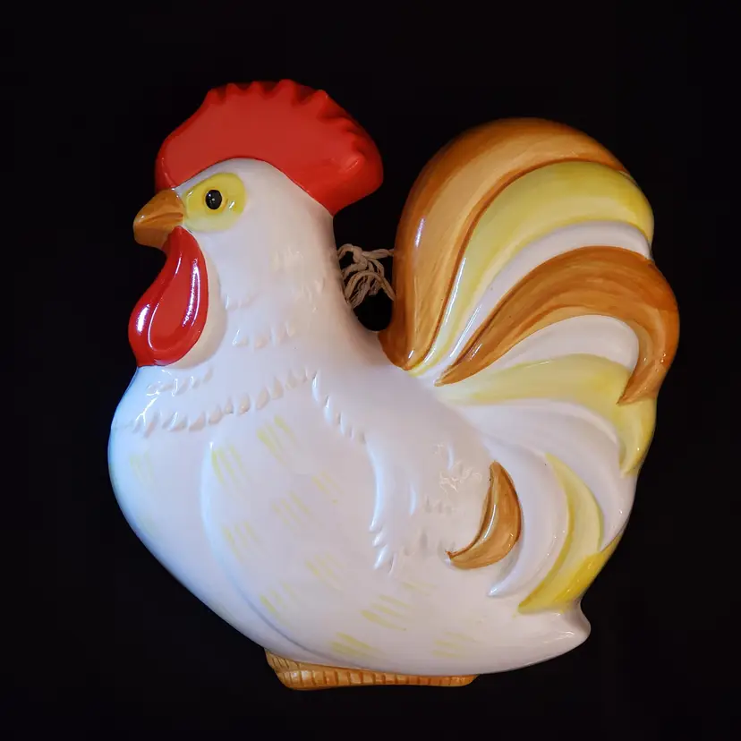 Chicken Ceramic Wall Plaque Style 10"x10" Approximately Sigma The Tastesetter Vintage made in JAPAN