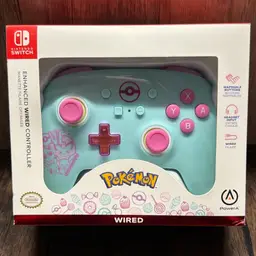 PowerA Pokémon Wired Controller for Nintendo Switch Official Licensed Pink Blue - Box Damage
