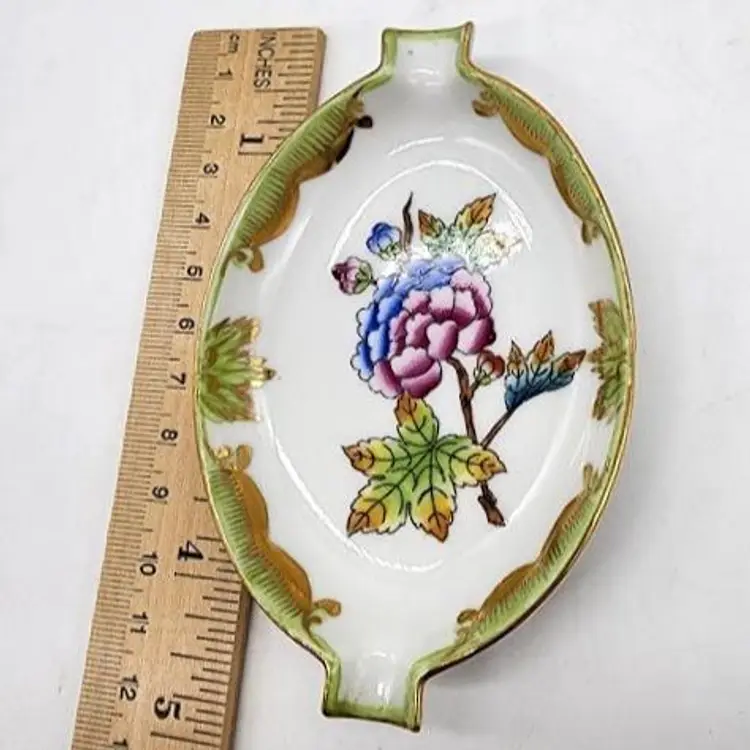 Herend Hungary Porcelain Mini Ashtray, Trinket Dish