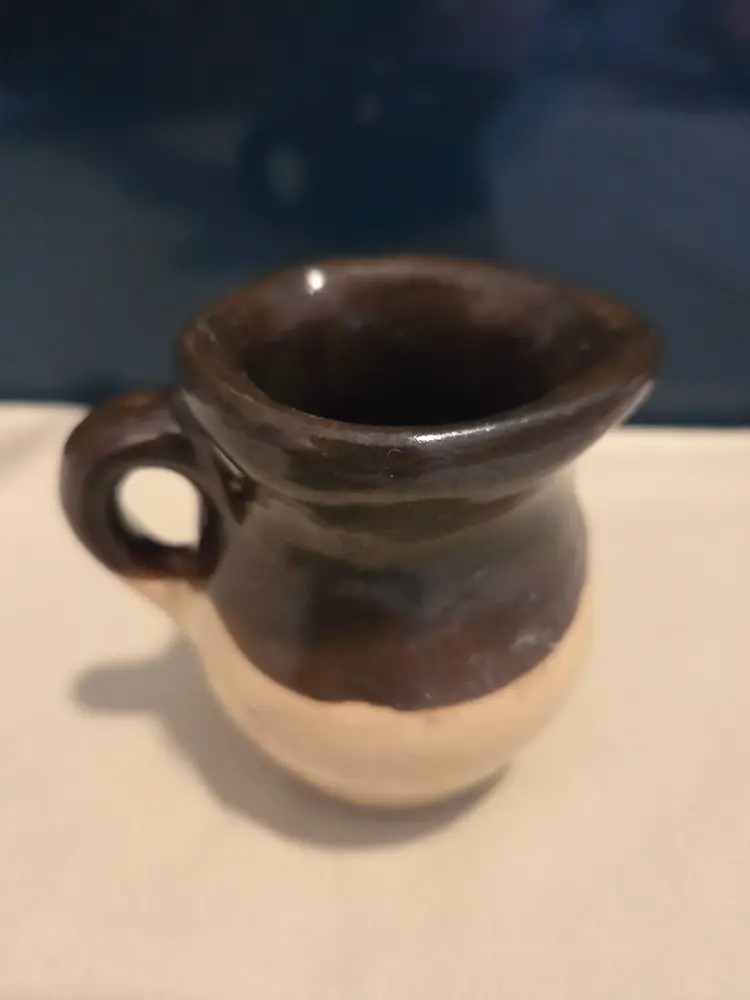 Rustic Two-Tone Miniature Pitcher