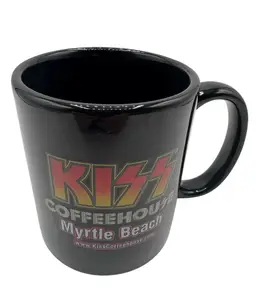 DEFUNCT KISS Coffeehouse Myrtle Beach Ceramic Mug Rock and Roll Coffee Cup 12 oz