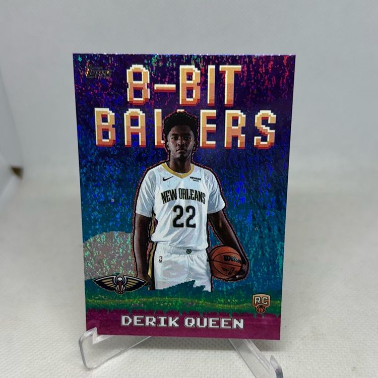 2025-26 Topps Basketball Derik Queen RC 8-Bit Ballers Insert Holo Foil Pelicans